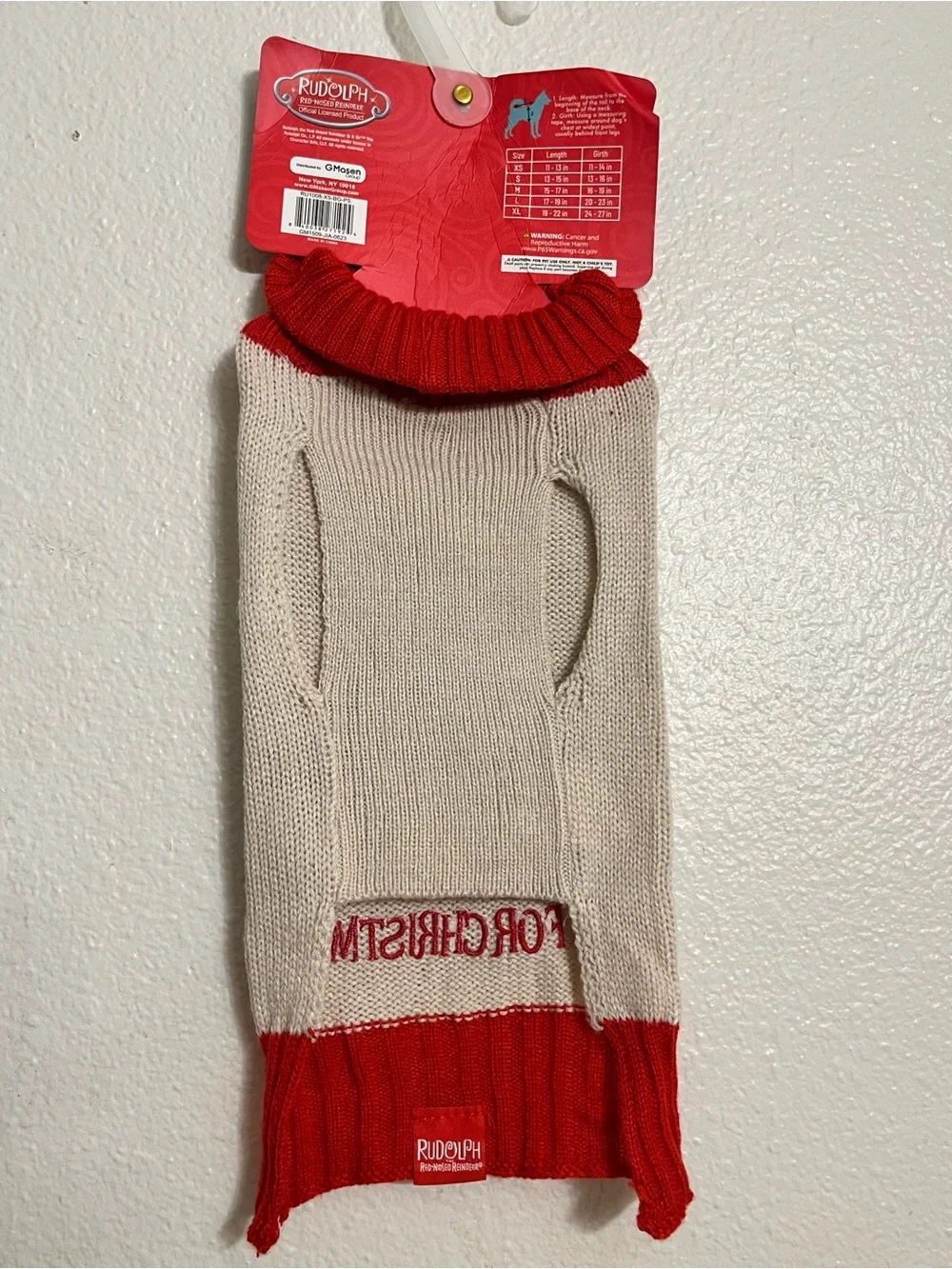 “Rudolph Yeti For Christmas” Dog Sweater XS